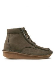 Clarks Trzewiki Funny Cedar 261738864 Khaki. Brązowe botki damskie Clarks, bez wzorów, ze skóry, bez obcasa, na płaskiej podeszwie, bez zapięcia. Za 429.99 zł.