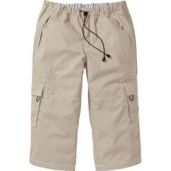 Spodnie 3/4 Loose Fit bonprix beżowy. Brązowe spodnie sportowe męskie bonprix, m, bez wzorów, climacool (adidas). Za 51.99 zł.