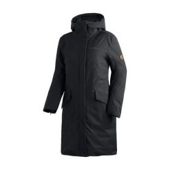 Płaszcz damski Maier Sports Alberte 2.0. Czarne płaszcze damskie Maier Sports, na zimę, bez wzorów, z materiału, bez kołnierzyka, bez kaptura. Za 1,405.50 zł.