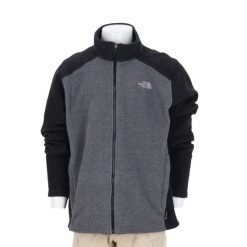 Kurtka polarowa męska The North Face szara. Szare kurtki męskie The North Face, l, bez wzorów, z materiału, klasyczne, bez kaptura. Za 170.36 zł.