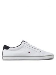 Tommy Hilfiger Tenisówki Harlow 1D FM0FM00596 Biały. Białe trampki męskie Tommy Hilfiger, bez wzorów, z materiału, bez zapięcia. Za 189.99 zł.