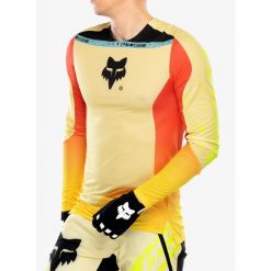 Bluza rowerowa męska Fox Flexair LS Jersey Elevated. Żółte bluzy męskie FOX, m, bez wzorów, z jersey, sportowe, bez ramiączek, bez kaptura. Za 266.99 zł.