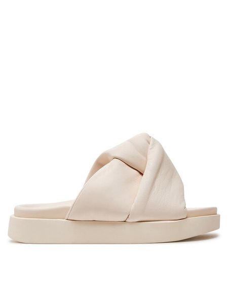 Inuikii Klapki Soft Crossed 70104-140 Écru. Klapki damskie Inuikii, bez wzorów, ze skóry, bez obcasa, bez zapięcia. Za 949.99 zł.