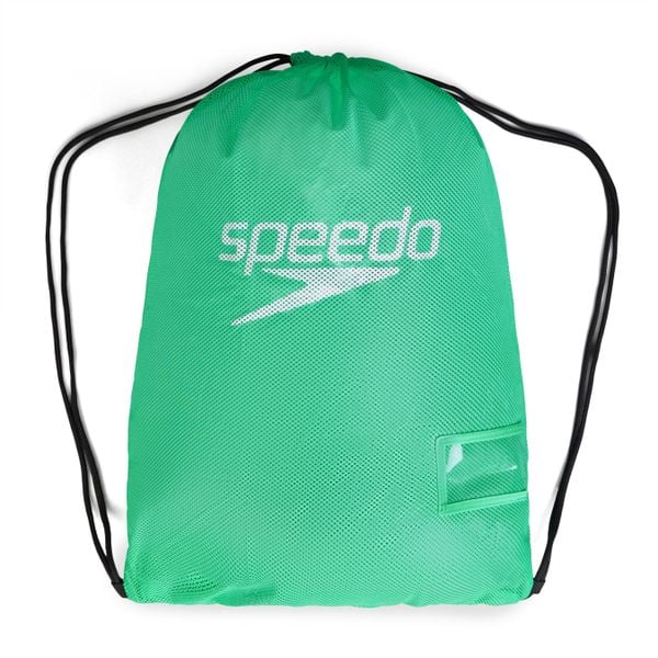 Plecak worek sportowy unisex Speedo Equip Mesh Bag. Zielone plecaki męskie Speedo, bez wzorów, z meshu, sportowe. Za 59.99 zł.