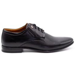 Olivier Buty wizytowe 482 czarne. Czarne buty wizytowe męskie bez wzorów, z jeansu, bez obcasa, bez zapięcia. Za 367.89 zł.