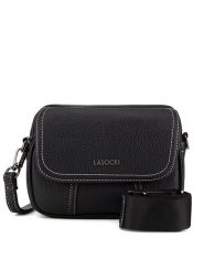 Lasocki Torebka LSK-K-067-06 Czarny. Czarne listonoszki damskie Lasocki, bez wzorów, z materiału, bez dodatków. Za 139.99 zł.