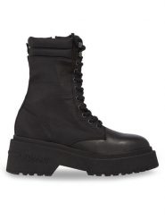 Tommy Jeans Botki Tjw Lace Up Padded Boot EN0EN02405 Czarny. Czarne botki damskie Tommy Jeans, bez wzorów, z jeansu, bez obcasa, na słupku, bez zapięcia. Za 679.99 zł.