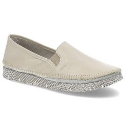 Beżowe Półbuty Maciejka Damskie Skórzane Modne Buty. Brązowe półbuty damskie Maciejka, na lato, bez wzorów, ze skóry, bez obcasa, na koturnie, bez zapięcia. Za 288.99 zł.