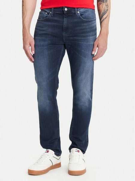Tommy Jeans Jeansy Austin DM0DM21901 Granatowy Slim Fit. Niebieskie jeansy męskie Tommy Jeans, z bawełny. Za 479.99 zł.