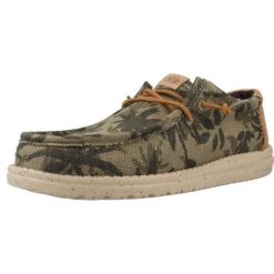 Buty HEY DUDE WALLY PALM JUTE Zielony. Zielone buty zimowe męskie PRO BRANDS, bez wzorów, z tkaniny, bez obcasa, bez zapięcia. Za 368.99 zł.