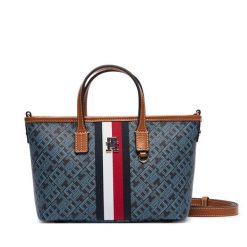 Torebka Tommy Hilfiger. Niebieskie shopperki damskie Tommy Hilfiger, bez wzorów, bez dodatków. Za 699.99 zł.