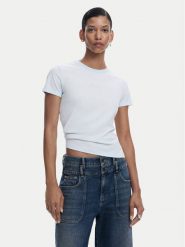 Desigual T-Shirt 25SWTK15 Błękitny Regular Fit. Niebieskie t-shirty damskie Desigual, s, bez wzorów, z bawełny, bez kołnierzyka, bez ramiączek. Za 99.99 zł.