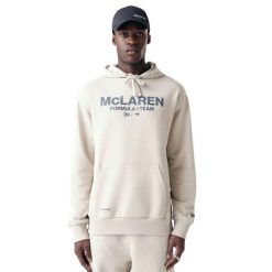 Oversize bluza z kapturem McLaren Racing. Brązowe bluzy sportowe męskie New Era, m, bez wzorów, z kapturem. Za 400.50 zł.