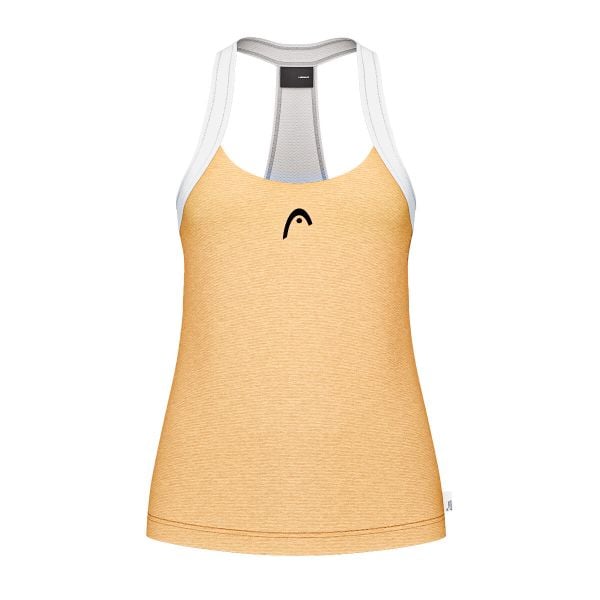 Damski tank top Head Play Tech. Żółte topy damskie Head, bez wzorów, sportowe, bez kołnierzyka, bez ramiączek. Za 351.00 zł.