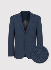 PAKO LORENTE – Granatowa marynarka w jodełkę. Garnitury męskie Pako Lorente, m, bez wzorów, z elastanu, casualowe. Za 799.99 zł.