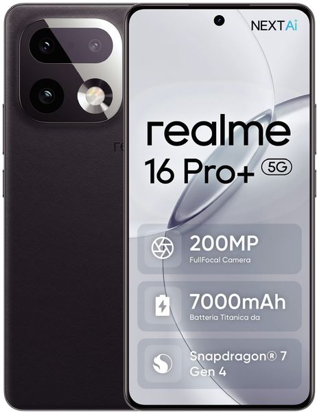 Smartfon Realme 16 Pro+ 5G 12/512GB Szary (TKORALSZA0172). Szare smartfony realme. Za 2,341.55 zł.