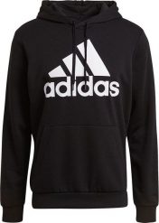 Adidas Bluza męska adidas Essentials Hoodie czarna GK9540. Czarne bluzy męskie Adidas, m, bez wzorów, bez kaptura. Za 198.86 zł.