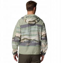 Kurtka męska Columbia Challenger II Novelty Windbreaker Jacket 2116981348 Zielone M. Zielone kurtki męskie Columbia, m, bez wzorów, bez kaptura. Za 299.98 zł.
