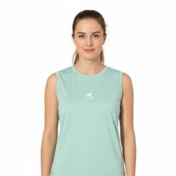 Active Top Merino 140. Zielone koszulki sportowe damskie FJORK MERINO, bez wzorów, z wełny, bez ramiączek, do jazdy konnej. Za 359.00 zł.
