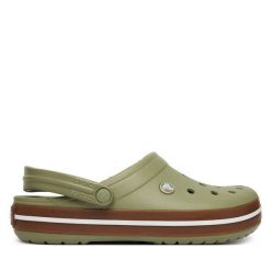 Klapki Crocs. Zielone klapki męskie Crocs, bez wzorów, bez zapięcia. Za 259.99 zł.