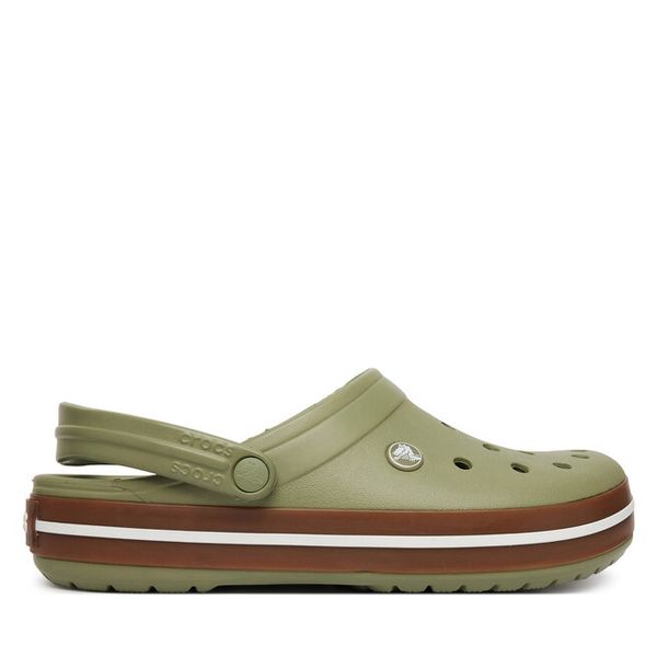 Klapki Crocs. Zielone klapki męskie Crocs, bez wzorów, bez zapięcia. Za 259.99 zł.