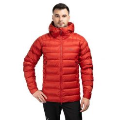 Kurtka trekkingowa puchowa męska Electron Pro. Czerwone kurtki męskie RAB, m, bez wzorów, z puchu, bez kaptura. Za 1,449.99 zł.