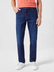 MESKIE SPODNIE WRANGLER TEXAS SLIM NIGHT SHADE 112350865. Jeansy męskie Wrangler, z jeansu. Za 219.99 zł.