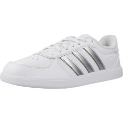 Buty ADIDAS BREAKNET SLEEK Biały. Białe obuwie trekkingowe damskie Adidas, z materiału, bez zapięcia. Za 205.99 zł.