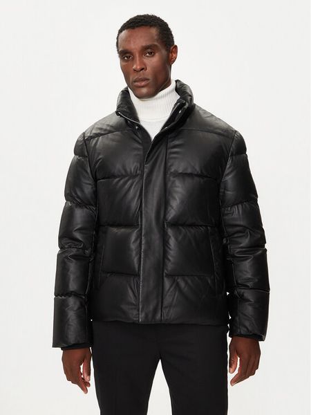 Moose Knuckles Kurtka skórzana Kings M34ML311 Czarny Regular Fit. Czarne kurtki męskie Moose Knuckles, m, bez wzorów, ze skóry, bez kaptura. Za 4,789.00 zł.