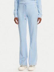 Juicy Couture Spodnie dresowe Apollo JCWBJ125311 Błękitny Flared Leg. Niebieskie spodnie dresowe damskie Juicy Couture, bez wzorów, z bawełny. Za 189.99 zł.