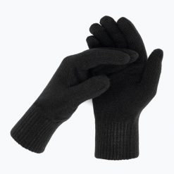 Rękawiczki zimowe Nike Knit Swoosh TG 2.0. Czarne rękawiczki damskie Nike, na zimę, bez wzorów. Za 79.99 zł.