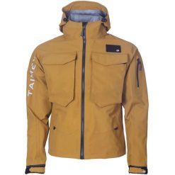 Kurtka wędkarska do brodzenia Taimen Ponoy Wading Jacket - Mustard. Zielone kurtki męskie TAIMEN, l, bez wzorów, z materiału, biznesowe, bez kaptura. Za 499.99 zł.