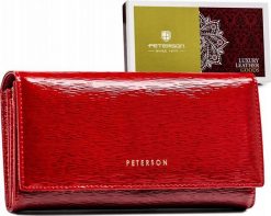 Peterson Portfel damski z lakierowanej skóry naturalnej Peterson NoSize. Portfele damskie Peterson, ze skóry. Za 209.81 zł.
