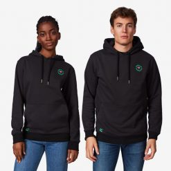 Bluza Van Rysel. Czarne bluzy damskie VAN RYSEL, s, bez wzorów, z materiału, wizytowe, bez ramiączek, z kapturem. Za 159.99 zł.