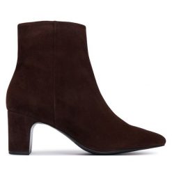 Botki HÖGL. Brązowe botki damskie HÖGL, bez wzorów, bez obcasa, na słupku, bez zapięcia. Za 849.99 zł.