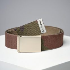 Pasek outdoor SOLOGNAC 100 camo. Brązowe paski męskie SOLOGNAC, z poliesteru, sportowe. Za 39.99 zł.