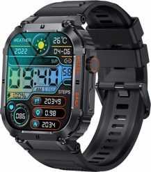Smartwatch Veltori VT200-1 Czarny Pasek Silikonowy. Czarne zegarki smartwatch Giewont, bez wzorów. Za 164.77 zł.