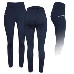 Legginsy jeździeckie z pełnym lejem JD ATTACK Cecile. Niebieskie legginsy damskie JD ATTACK, bez wzorów, z gumy. Za 450.85 zł.