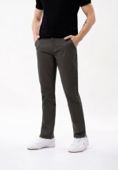 Spodnie chino, Regular Fit, R-PETRO. Czarne eleganckie spodnie męskie Volcano, z aplikacjami, z bawełny, eleganckie. Za 179.99 zł.