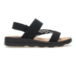 Sandały damskie Rylie. Czarne sandały damskie Regatta, bez wzorów, z poliesteru, bez obcasa, bez zapięcia. Za 349.99 zł.