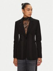 PINKO Marynarka Eracle 103032 A1MX Czarny Regular Fit. Czarne marynarki i żakiety damskie Pinko, bez wzorów, z bawełny, bez kołnierzyka, bez ramiączek. Za 1,629.00 zł.