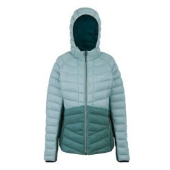 Kurtka damska przejściowa ocieplana z kapturem Dalent. Niebieskie kurtki sportowe damskie Regatta, bez wzorów, z puchu, bez ramiączek, z kapturem, trekkingowe. W wyprzedaży za 233.99 zł.