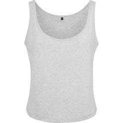 Wrzosowy Podkoszulek Oversize Dla Kobiet. Szare koszulki sportowe damskie BUILD YOUR BRAND, xl, bez wzorów, bez ramiączek. Za 46.99 zł.