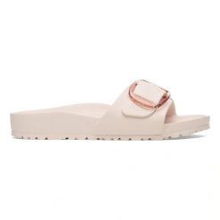 BIRKENSTOCK Madrid Big Buckle EVA Light Rose Klapki damskie. Czerwone klapki damskie Birkenstock, na lato, bez wzorów, bez obcasa, bez zapięcia. Za 219.99 zł.