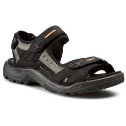 Sandały ECCO. Czarne sandały męskie ecco, bez wzorów, bez zapięcia. Za 449.99 zł.