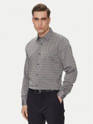 Guess Koszula M5GH65 WFXX1 Szary. Szare koszule męskie Guess, l, z aplikacjami, bez kołnierzyka, bez ramiączek. Za 209.99 zł.