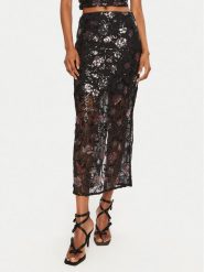 ROTATE Spódnica maxi 113310100 Czarny Regular Fit. Czarne spódnice damskie ROTATE, bez wzorów, z syntetyku, maxi. Za 589.99 zł.