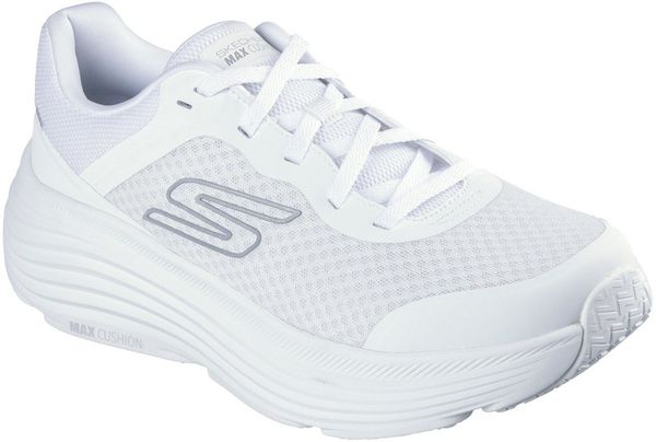 Skechers buty męskie do biegania Max Cushioning Endeavour 220613 WHT white 43. Białe buty sportowe męskie Skechers, bez wzorów, bez zapięcia, do biegania. Za 379.99 zł.