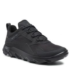 Trekkingi ECCO. Czarne buty zimowe męskie ecco, bez wzorów, z gore-texu, bez obcasa, bez zapięcia. Za 729.99 zł.