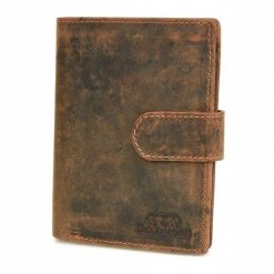 Portfel męski brązowy Beltimore R83. Brązowe portfele męskie bez wzorów, ze skóry. Za 76.99 zł.